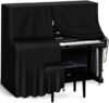 TINDTOP Silver-Coated Waterproof Upright Piano Cover