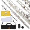 GLORY Silver Plated Intermediate C Flute Set