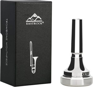 EASTROCK Silver Plated Trombone Mouthpiece Large Shank 4AL