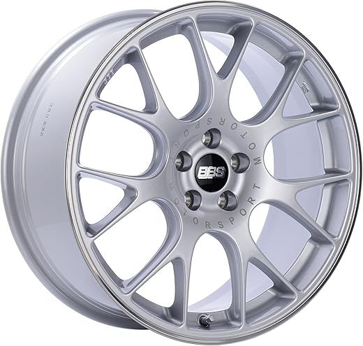 BBS Silver Wheel With Polished Stainless Rim (18 x 8.5 Inches)