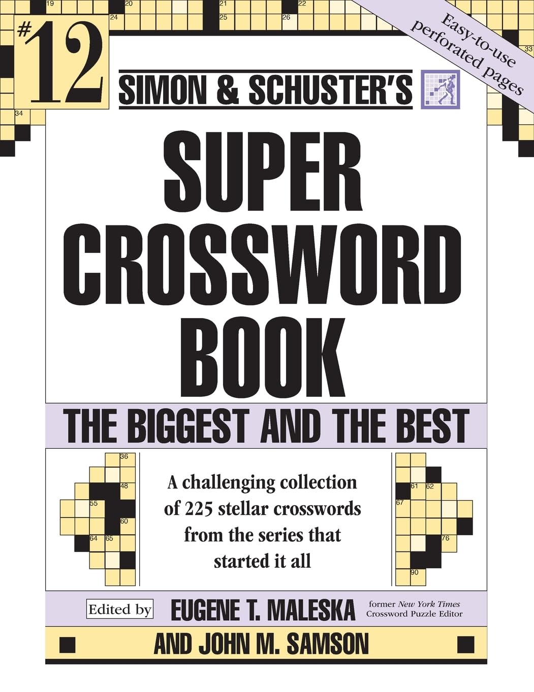 Simon & Schuster Super Crossword Puzzle Book #12 By John M. Samson