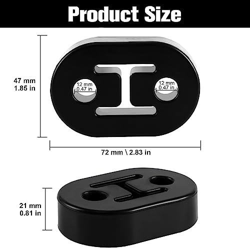SINGARO Rubber Exhaust Hanger, 2 Holes, 4PCS - Image 2