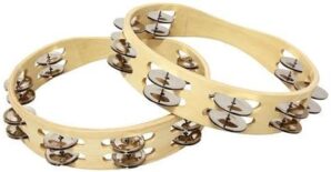 Tycoon Percussion Single Row Tambourine with Steel Jingles