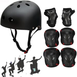 Besmall Skate Helmet With Protective Gear Set