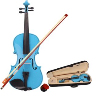 lapday Sky Blue Handmade Student Violin Set
