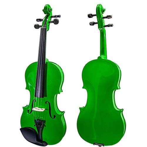 Sky VN202 Wood Green Violin with Bow - Image 2