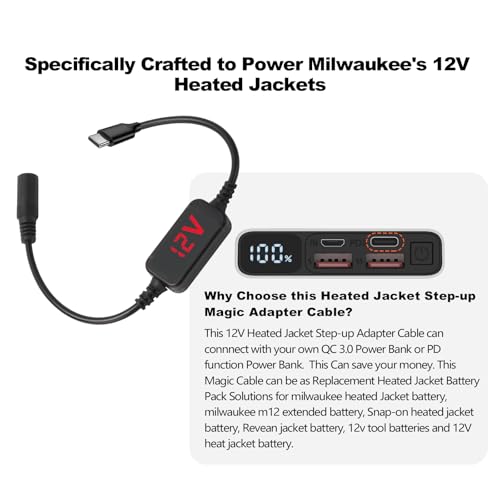 Smarkey 12V Heated Jacket Battery Charger Cable - Image 4