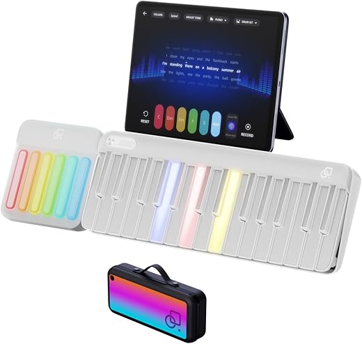 POPUPIANO Smart Piano Keyboard With Rainbow Keys