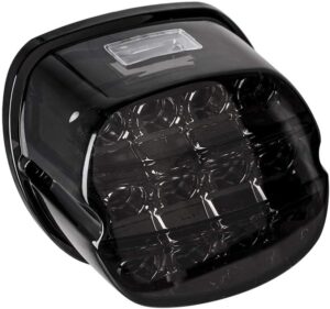 NTHREEAUTO Smoked LED Rear Tail Light Compatible With Harley