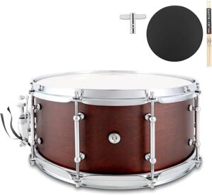 EASTROCK Snare Drum 14×6.5 Reddish Brown Finish