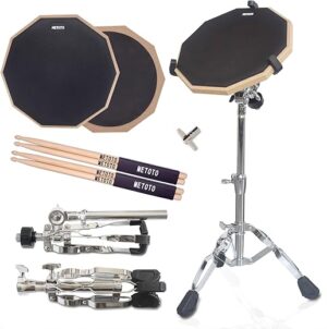 METOTO Snare Drum Practice Pad Kit, 12-Inch Set