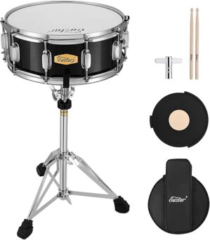 Eastar Snare Drum Set With Accessories, Starry Black