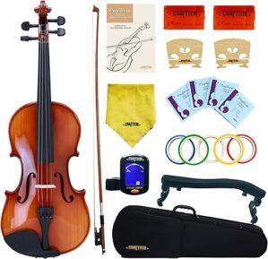 CRAFTEEM Solid Wood Violin Outfit (Glossy Antique, 1/2)
