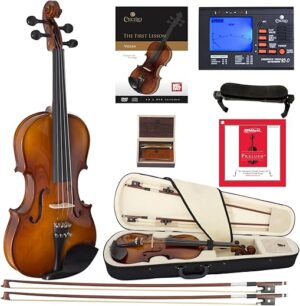 Cecilio Solidwood Left-Handed Violin, 4/4 Size
