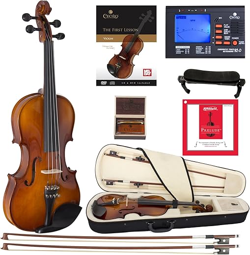 Cecilio Solidwood Left-Handed Violin, 4/4 Size