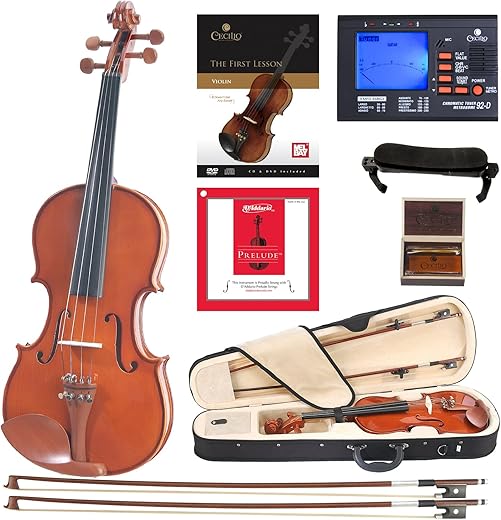 Cecilio Solidwood Violin 3/4 Size with Accessories