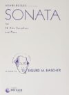 Sonata For Alto Saxophone And Piano