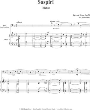 Sospiri for Tuba/Bass Trombone & Piano
