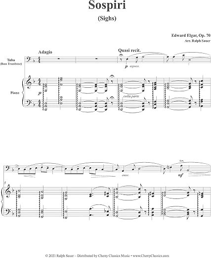 Sospiri for Tuba/Bass Trombone & Piano