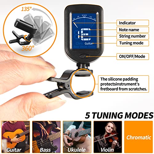 Sound harbor Clip On Tuner For Guitar & Ukulele - Image 4