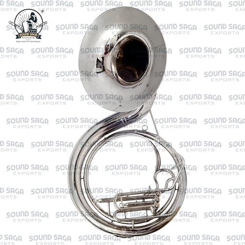 SoundSaga Chrome Finish King Size Sousaphone With Mouth Piece - Image 4