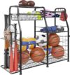 LUMAMU Sports Equipment Organizer, Ball Storage Rack