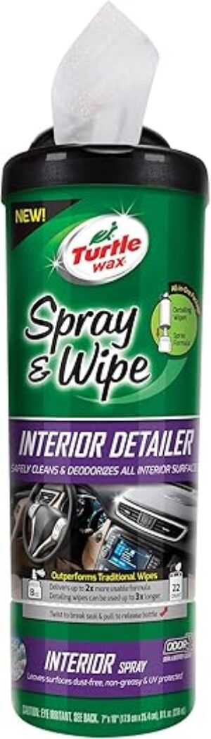 Turtle Wax Spray & Wipe Interior Detailer, 8 Oz