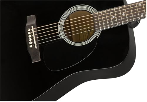 Squier SA-150 Dreadnought Acoustic Guitar, Black - Image 5