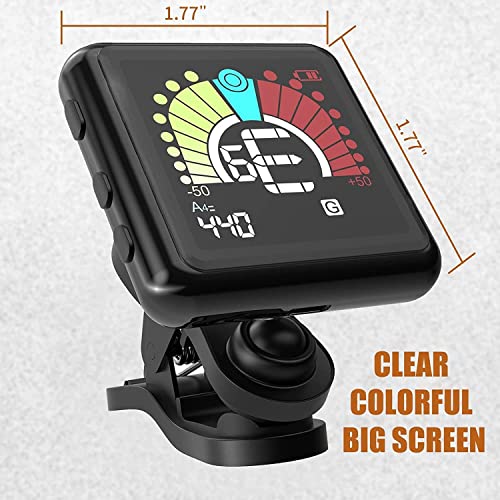 Ssllretu Rechargeable Clip-On Guitar Tuner With Metronome - Image 4