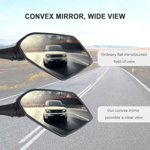 Stacool Motorcycle Mirrors, 360° Adjustable, Wide Angle - Image 5