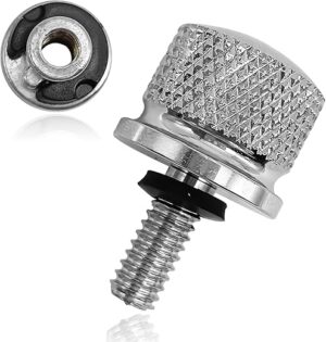 RBOKO Stainless Motorcycle Seat Bolt Kit, Silver