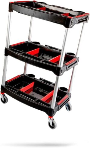 Adam's Polishes Standard Detailing Cart, Mobile Rolling Organizer