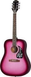 Epiphone Starling Dreadnought Acoustic, Hot Pink Pearl