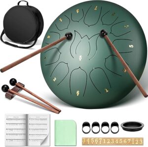 CAHAYA Steel Tongue Drum 12-Inch, 13 Notes