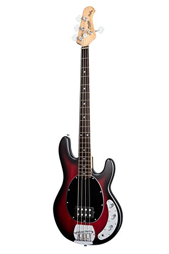 Sterling by Music Man StingRay Ray4 Bass Guitar Ruby Red - Image 5