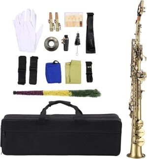 Btuty Straight Bb Soprano Saxophone Nickel Plated
