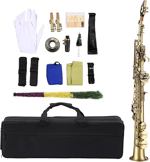 Btuty Straight Bb Soprano Saxophone Nickel Plated