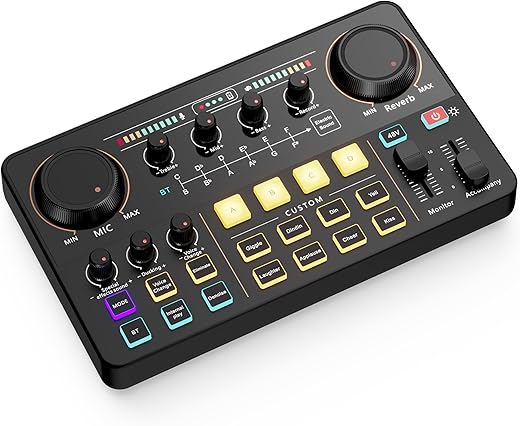 SINWE Streaming Audio Mixer With RGB Interface