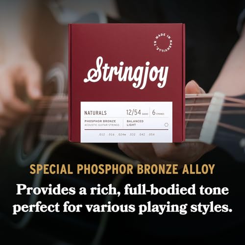 Stringjoy NB1254 Phosphor Bronze Acoustic Strings 12-54 - Image 3