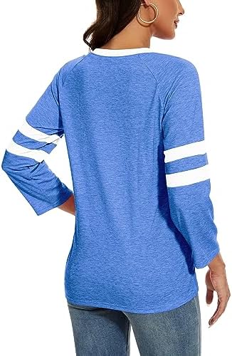 Sunidol Women's 3/4 Sleeve Patchwork Striped Blouse - Image 3