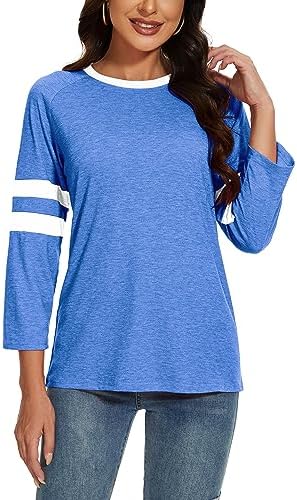 Sunidol Women's 3/4 Sleeve Patchwork Striped Blouse - Image 2