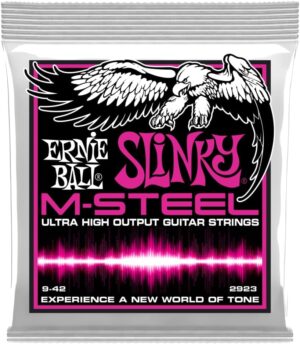 Ernie Ball Super Slinky M-Steel Guitar Strings, 9-42 (P02923)