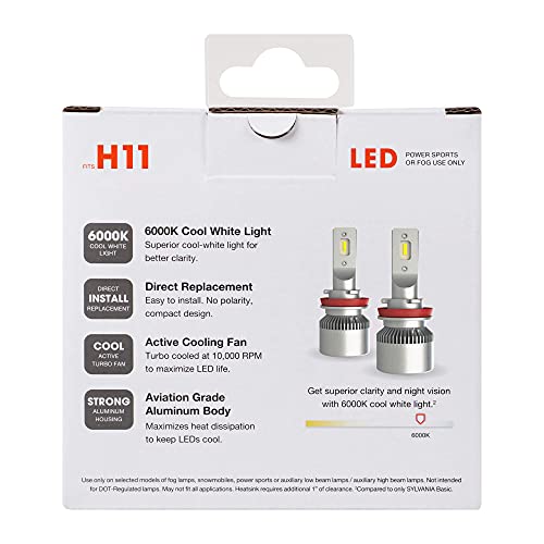 SYLVANIA H11 LED Powersport Headlight Bulbs - 2 Pack - Image 2