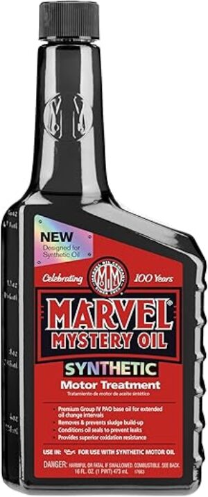 Marvel Mystery Oil Synthetic Motor Treatment 53835 – Removes Sludge