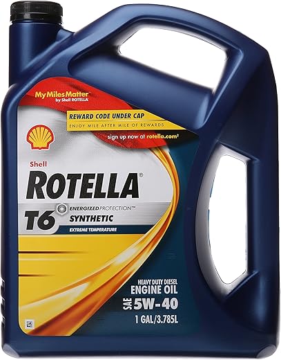 Shell Rotella T6 Full Synthetic 5W-40 Engine Oil 3-Pack