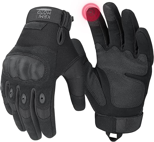 KEMIMOTO Tactical Touchscreen Motorcycle Gloves With Hard Shell