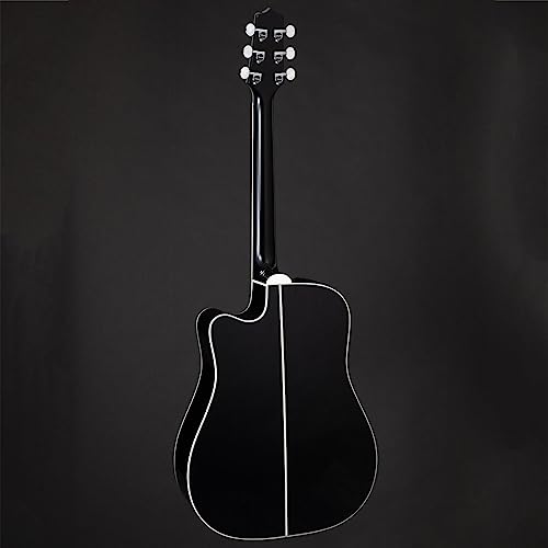Takamine EF341DX Dreadnought Acoustic-Electric Guitar - Black - Image 3