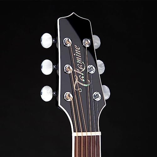 Takamine EF341DX Dreadnought Acoustic-Electric Guitar - Black - Image 4