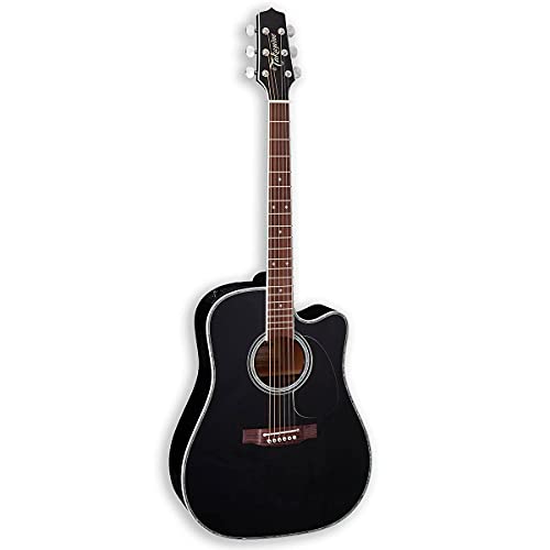 Takamine EF341DX Dreadnought Acoustic-Electric Guitar - Black - Image 2