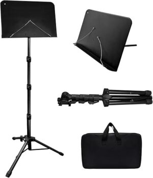 HOLANHING Tall Adjustable Music Stand (33-70IN-B)